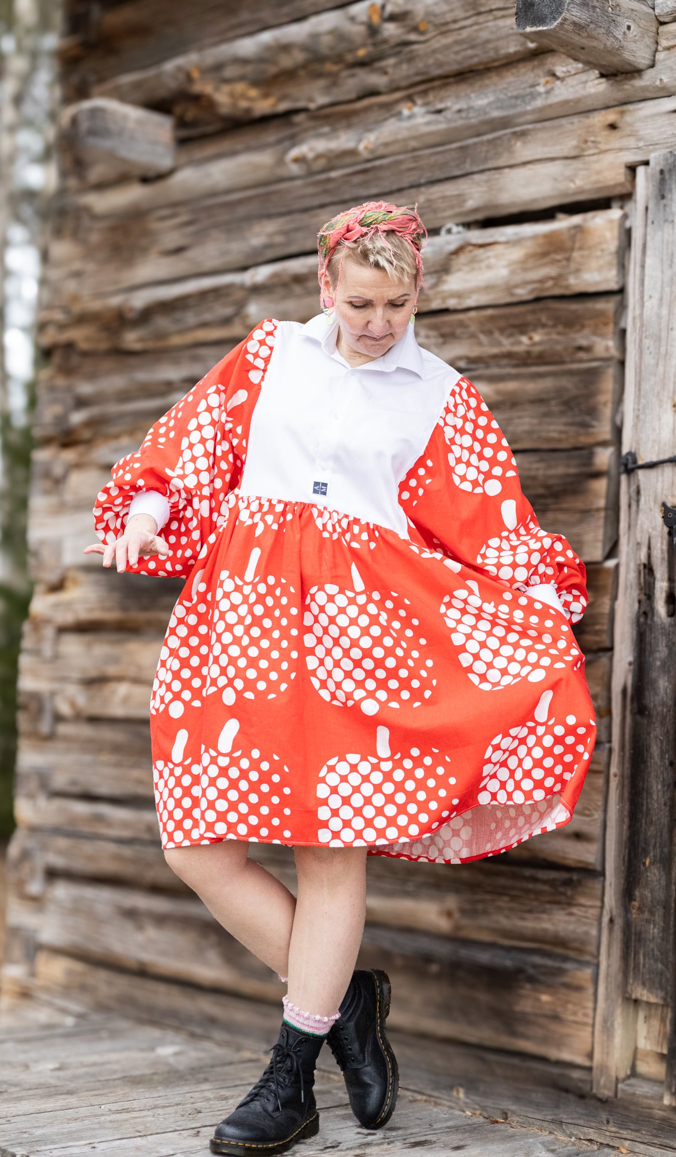 She He Dress Punainen Optinen omena