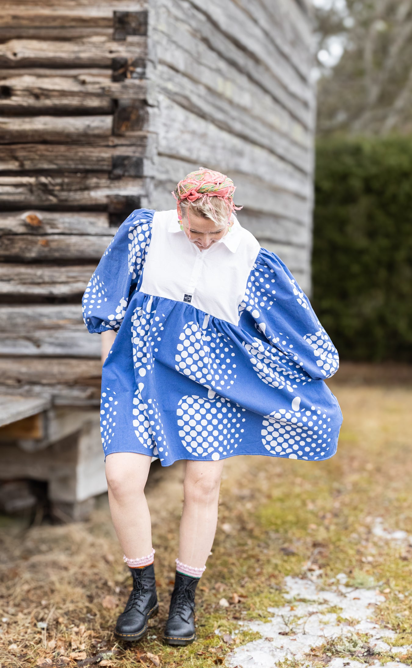 She He Dress Sininen Optinen Omena