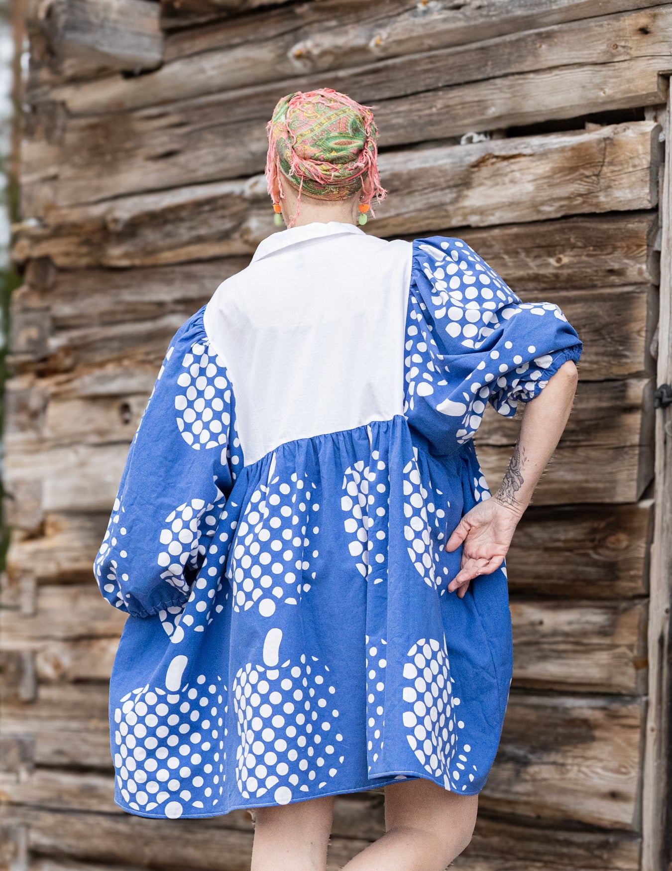 She He Dress Sininen Optinen Omena