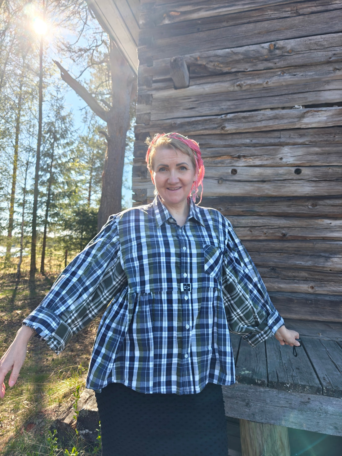 Twin Shirt vihreä sininen ruutu