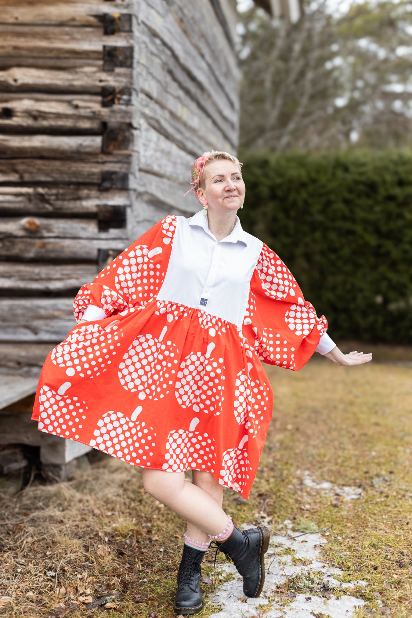 She He Dress Punainen Optinen omena