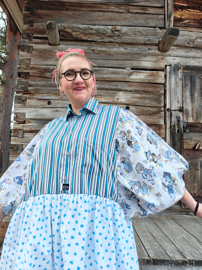 She He Dress Sininen Sydän