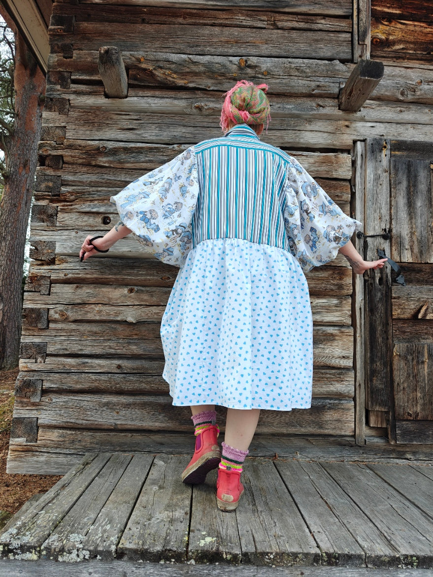 She He Dress Sininen Sydän