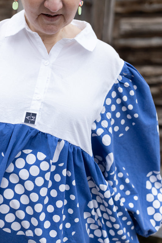 She He Dress Sininen Optinen Omena