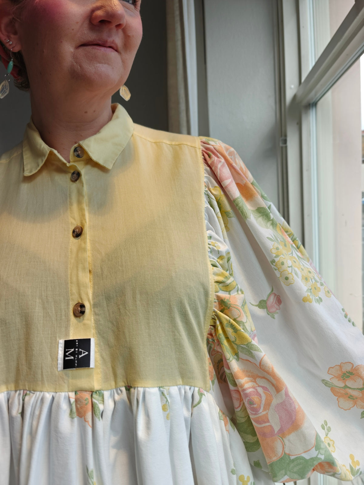 She He Dress Voin keltainen kukkaketo